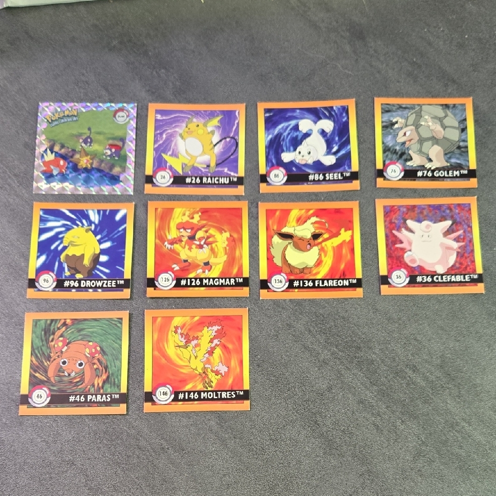 Vintage 90s Pokemon Stickers
